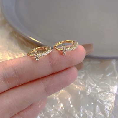 Narrow diamond earrings